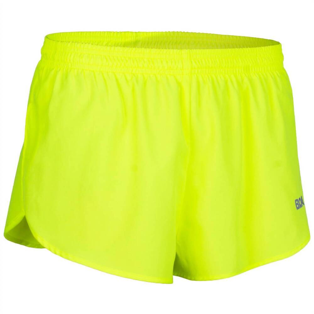 NEW BOA men's 1" elite split short in neon yellow